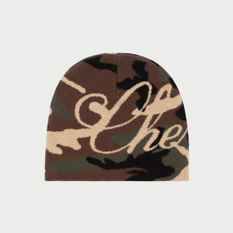 Cashmere Skull Cap Beanie (Camo) 1