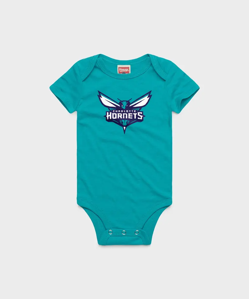 Charlotte Hornets Logo Baby One Piece 1