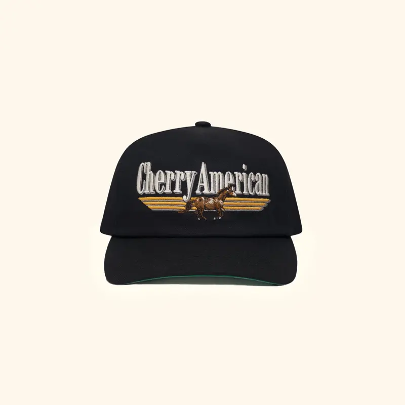 Cherry American 5 Panel Hat (Black) 1