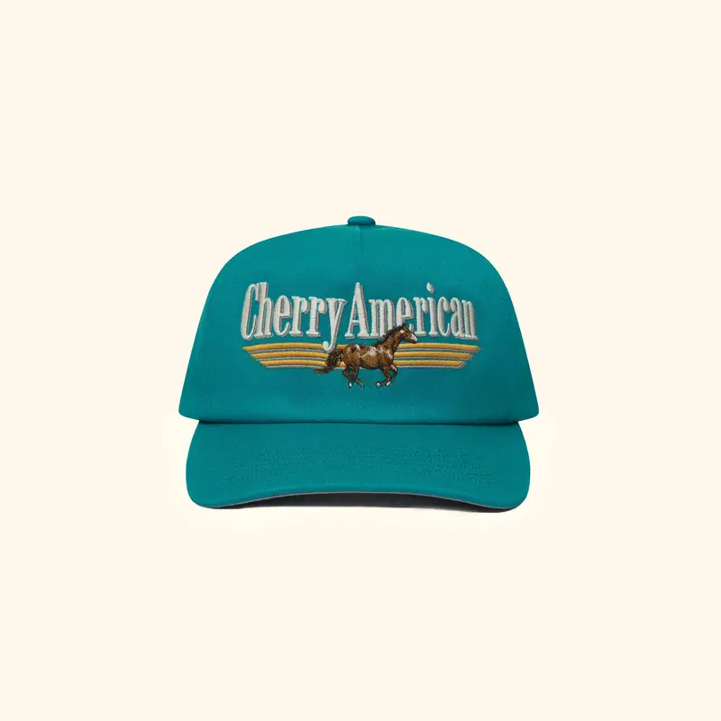 Cherry American 5 Panel Hat (Teal) 1