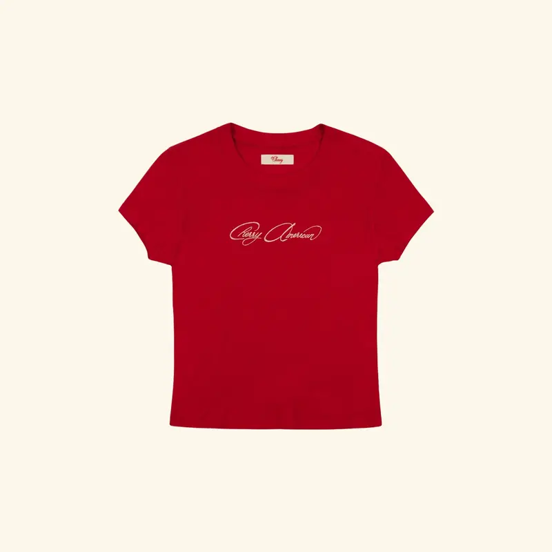 Cherry American Baby Tee (Red) 1