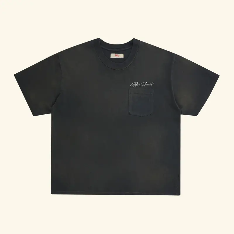 Cherry American Distressed Pocket Tee (Vintage Black) 1