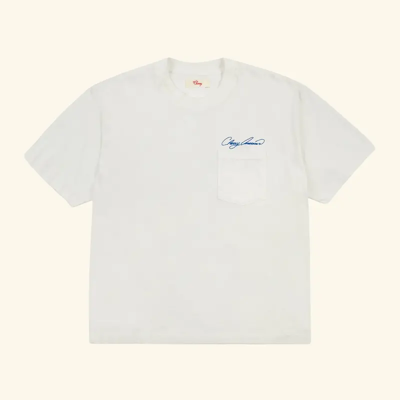 Cherry American Distressed Pocket Tee (Vintage White) 1