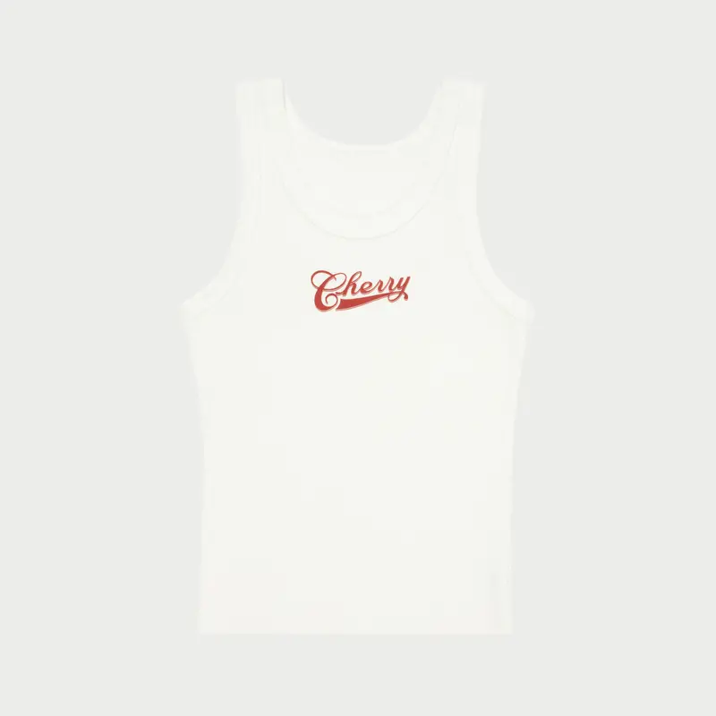 Cherry Diner Tank Top (White) 1