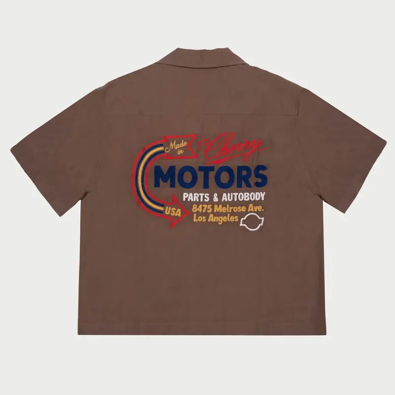 Cherry Motors Bowling Shirt (Brown) 1