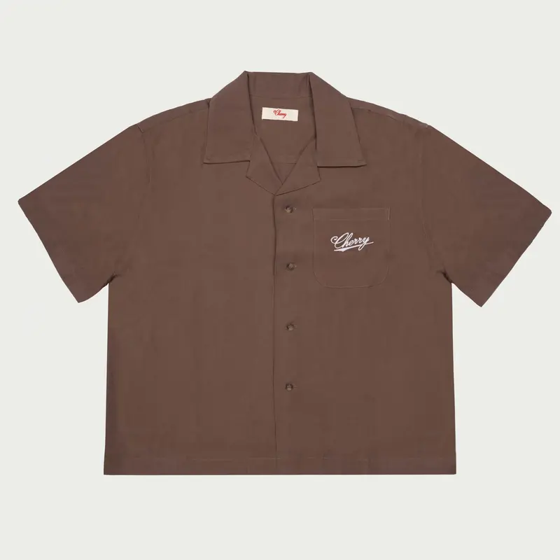 Cherry Motors Bowling Shirt (Brown) 2
