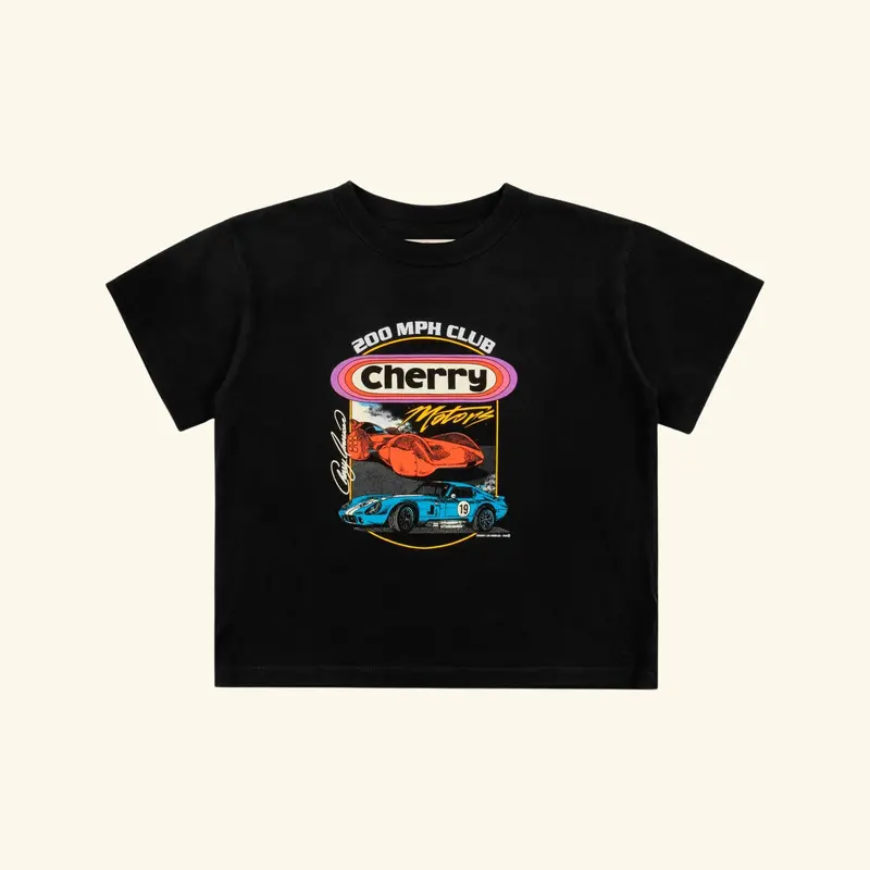 Cherry Motors Women's Boxy Tee (Vintage Black) 1