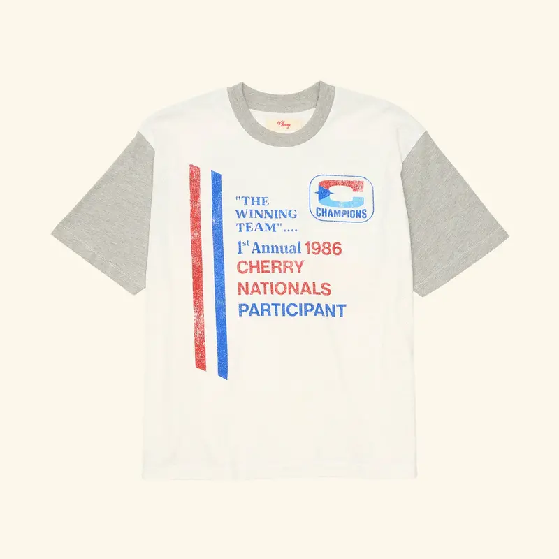Cherry Nationals Boxy Tee (White/Heather Grey) 2
