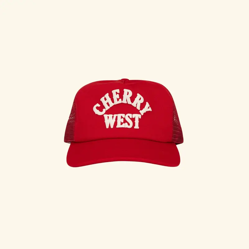 Cherry West Mesh Trucker (Red) 1
