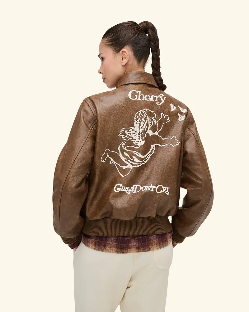 Cherry X Gdc Angel Leather Flight Jacket 4