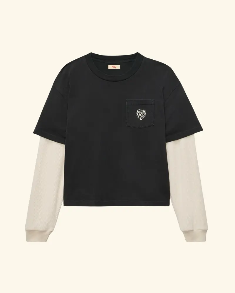 Cherry X Gdc Boxy Pocket Thermal L/S (Black) 1