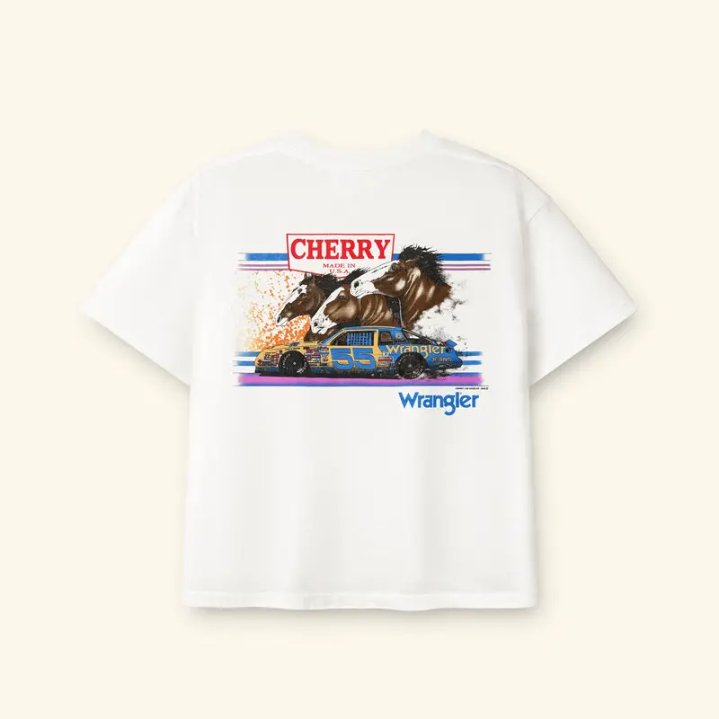 Cherry X Wrangler Horsepower Pocket Tee (Cream) 1