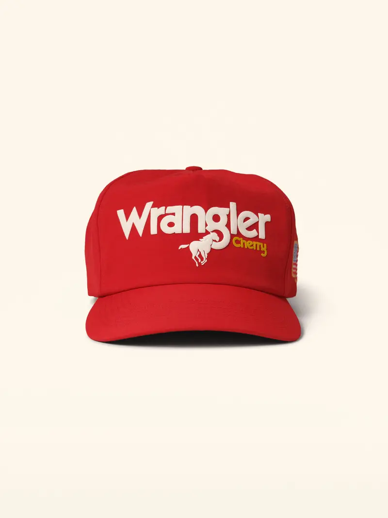 Cherry X Wrangler Nylon 5 Panel Hat (Red) 1