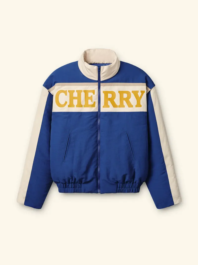 Cherry X Wrangler Pit Crew Puffer Jacket (Royal Blue) 1