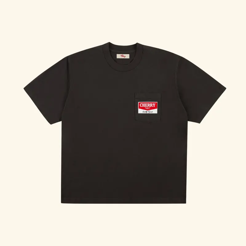 Chevron Logo Boxy Pocket T-Shirt (Vintage Black) 1
