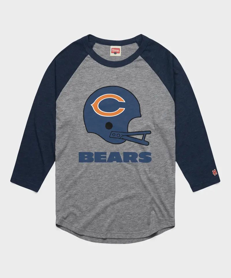 Chicago Bears Big Helmet Raglan 1