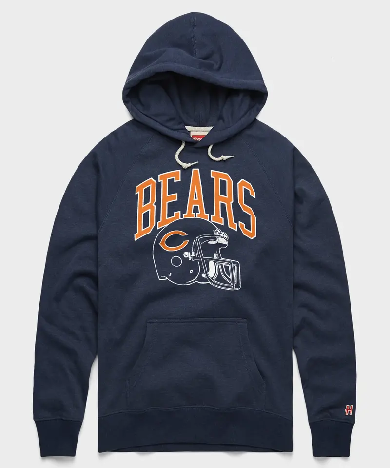 Chicago Bears Helmet Retro Hoodie 1