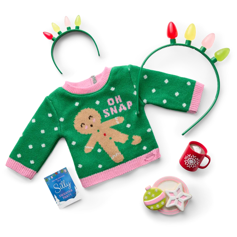 Christmas Party Sweater For 18-Inch Dolls 1