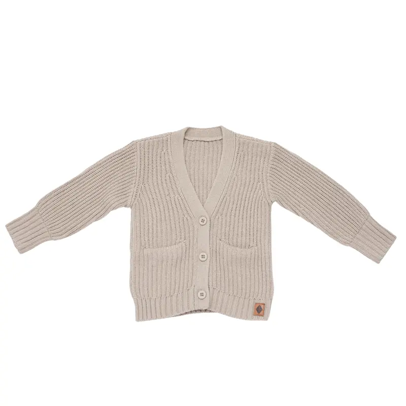 Chunky Knit Oversized Cardigan In Almond 2