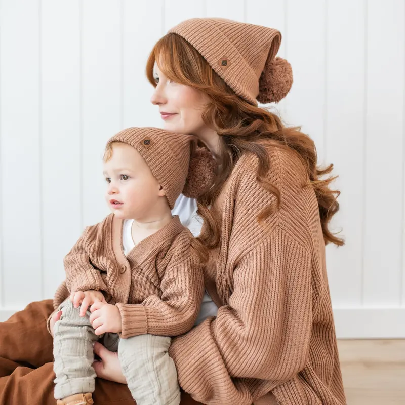 Chunky Knit Oversized Cardigan In Latte 2