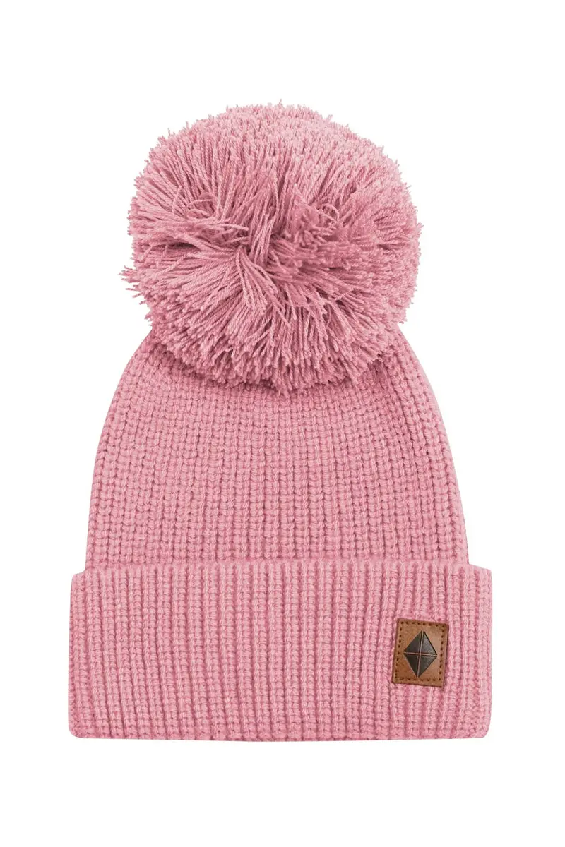Chunky Knit Pom Beanie In Apple Blossom 1