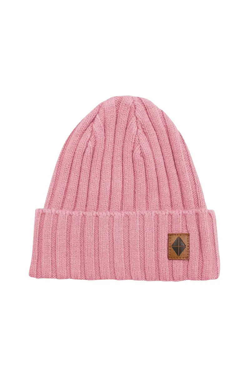 Chunky Knit Ribbed Beanie In Apple Blossom 1