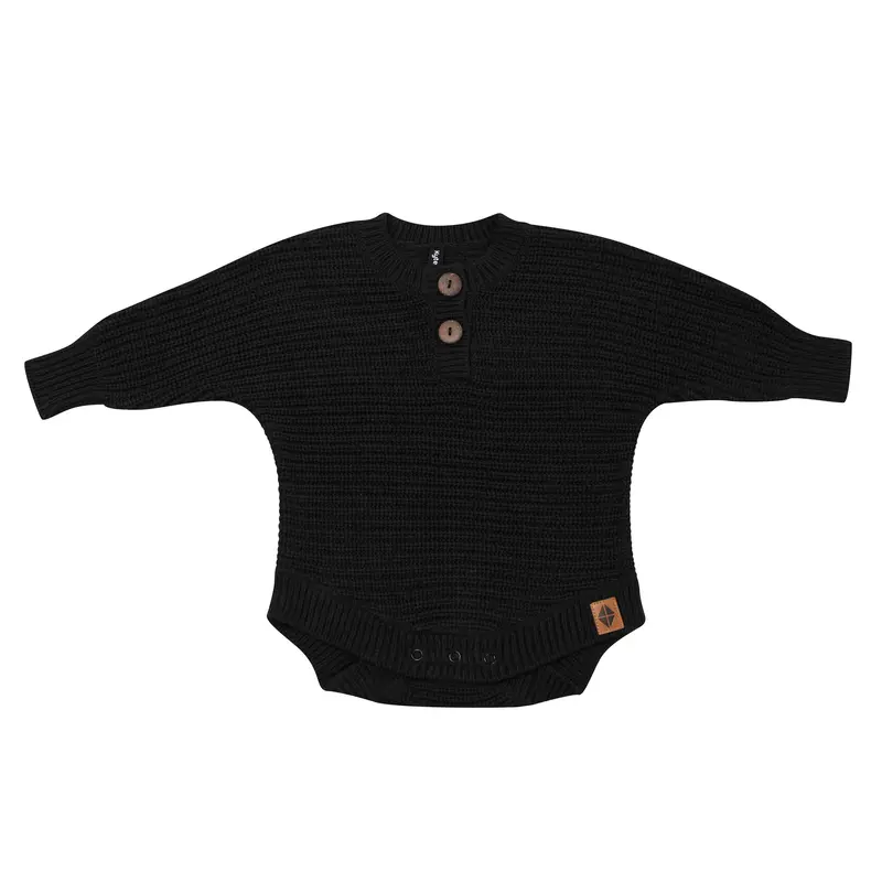 Chunky Knit Romper In Midnight 1