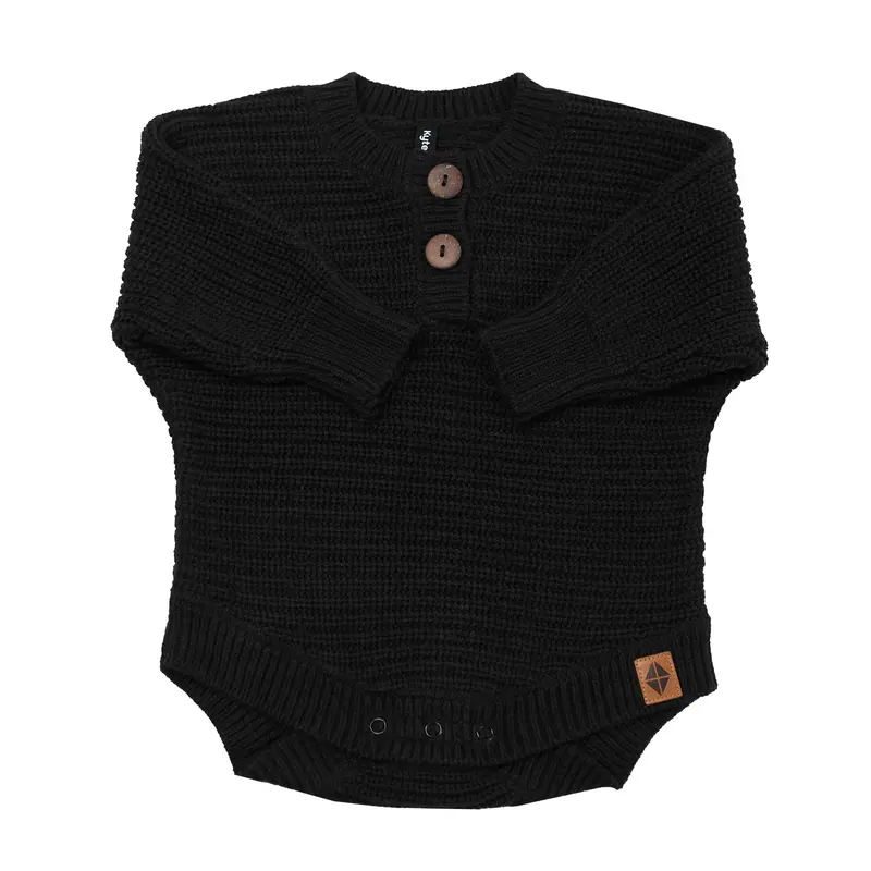 Chunky Knit Romper In Midnight 3