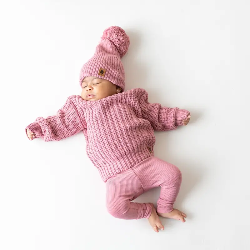 Chunky Knit Sweater In Apple Blossom 1