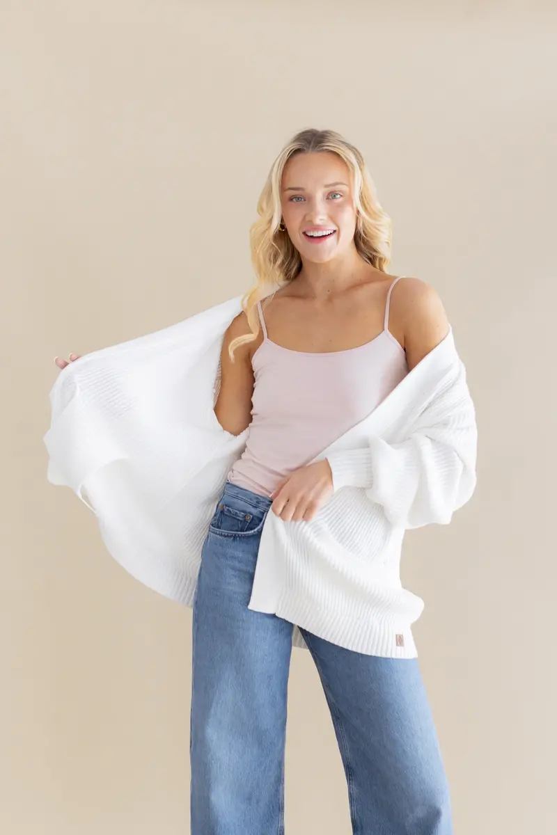 Chunky Knit Women's Oversized Cardigan In Cloud 3