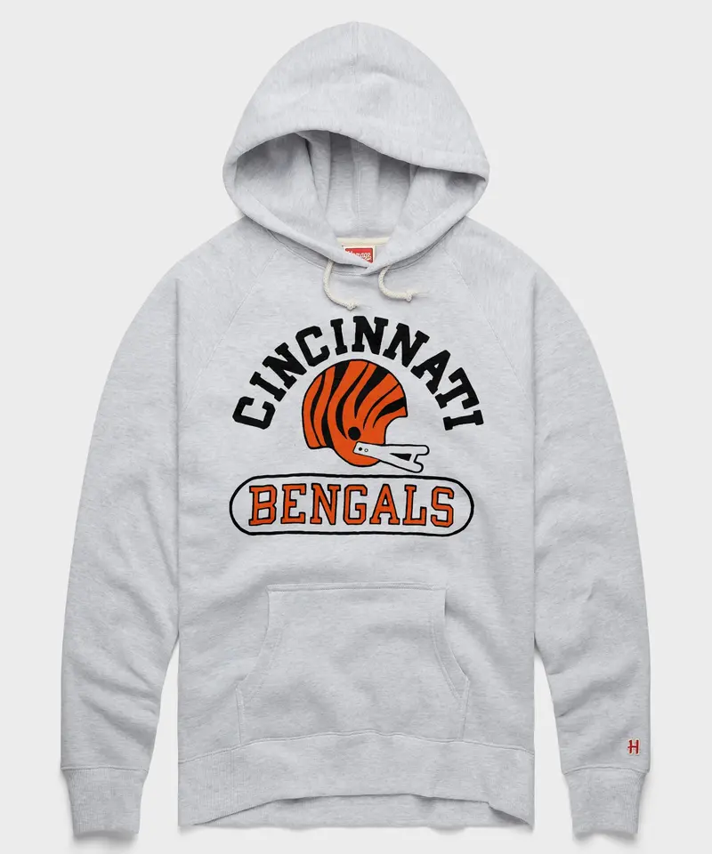 Cincinnati Bengals Throwback Helmet Hoodie 1