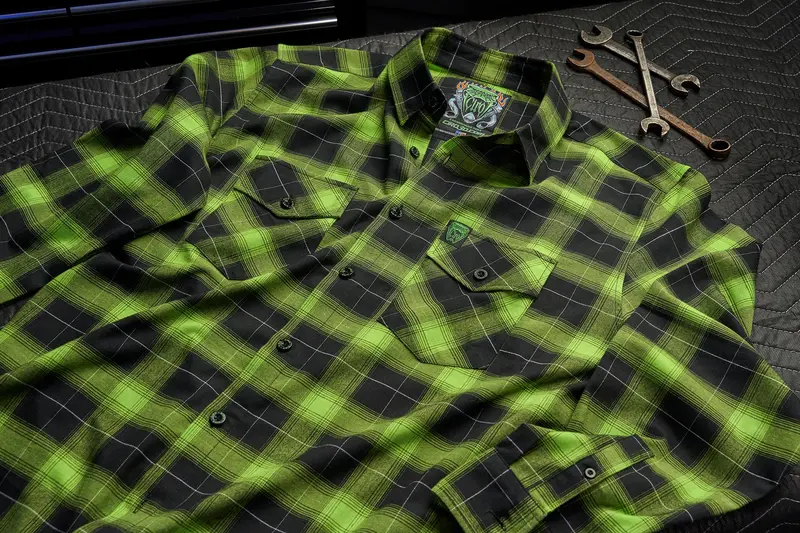 Ciro Lime Green Flannel 1