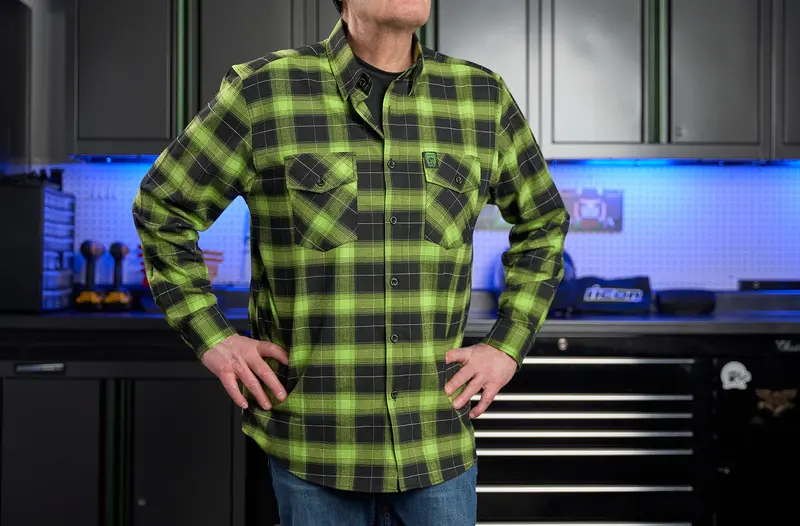 Ciro Lime Green Flannel 2