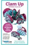 Clam Up Zippered Pouches Pattern  By Annie 1