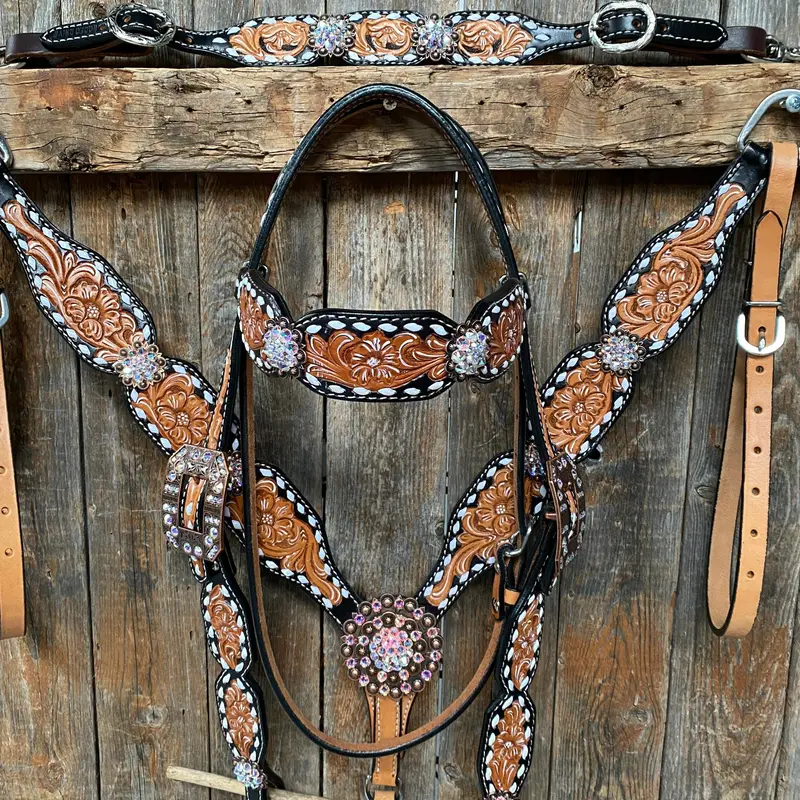 Classic Ab Browband/One Ear Tack Set With Wither Strap  #Bbbc457 1