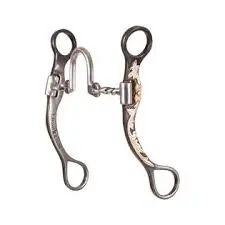 Classic Equine 7 1/2" Browned Iron Ported Twisted Wire Bit 1