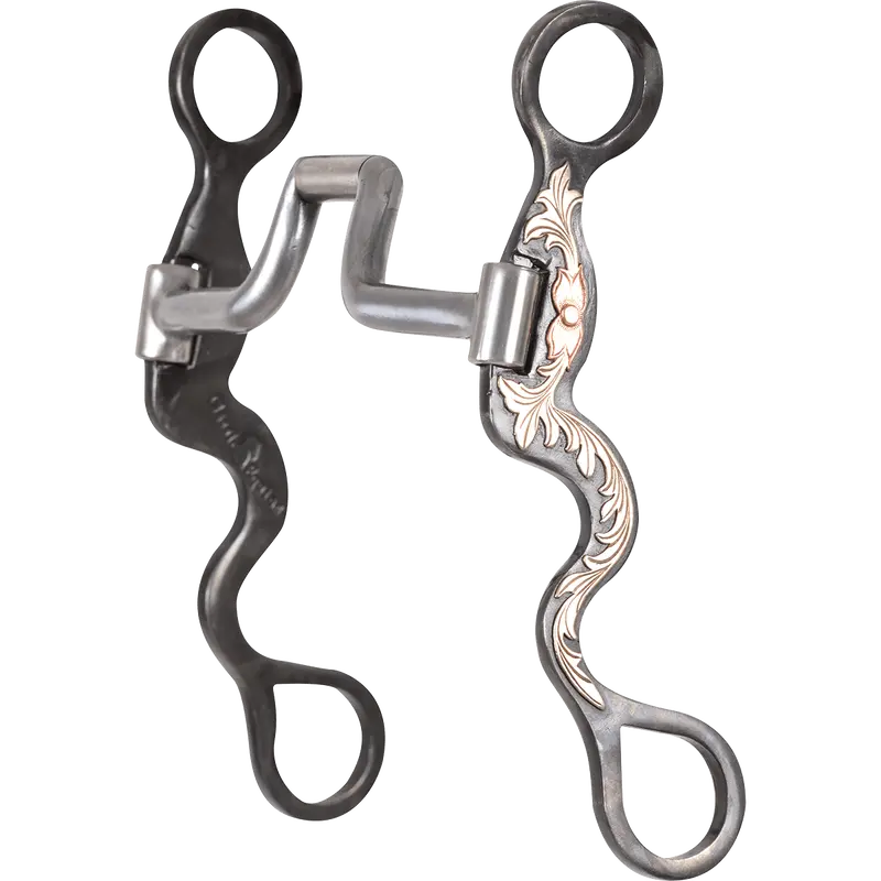 Classic Equine 8" Cavalry Cheek Browned Iron Square Hinge Port 1