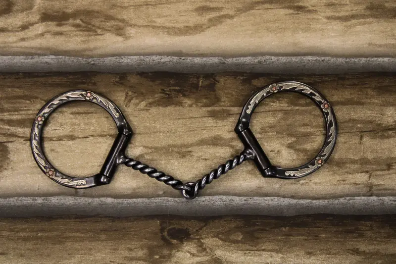 Classic Equine Browned Iron O-Ring Twisted Wire Snaffle 1