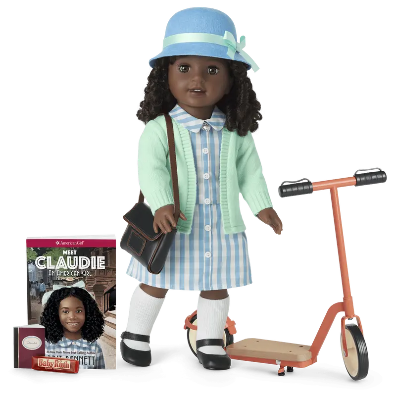 Claudie Wells™ 18-Inch Doll, Book, Accessories & Scooter (Historical Characters) 1
