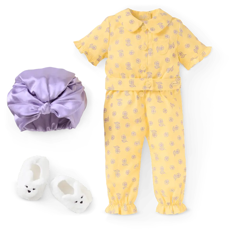 Claudie's™ Yellow Bloom Pajamas For 18-Inch Dolls (Historical Characters) 1
