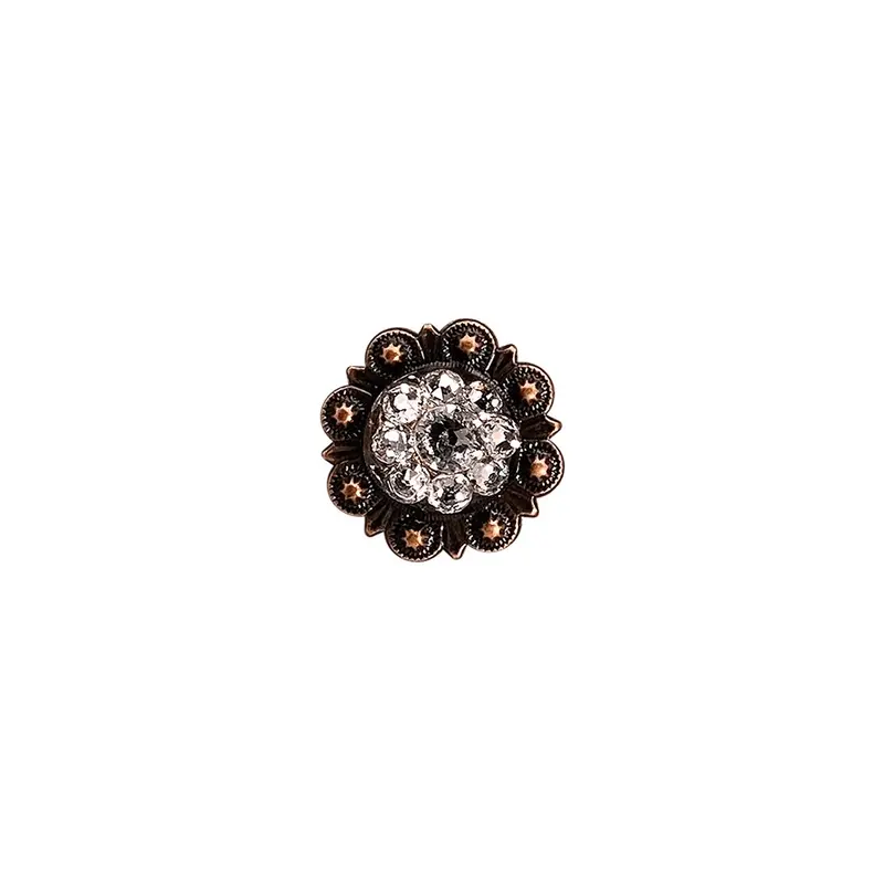 Clear Copper 1" European Crystal Concho 1