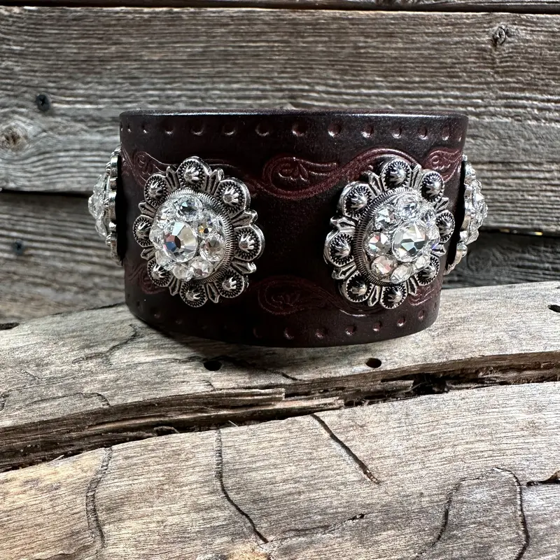Clear Leather Bracelet Lb105 1