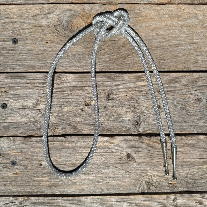 Clear Rhinestone Western Bolo Tie #Bt114 1