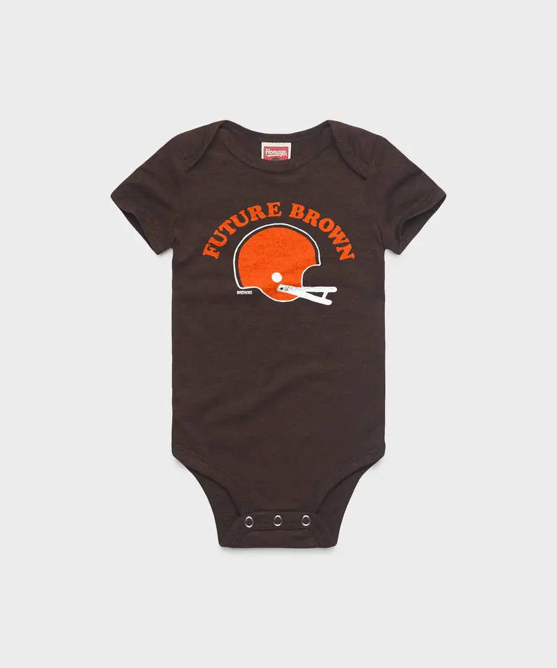 Cleveland Browns Future Brown Baby One Piece 1