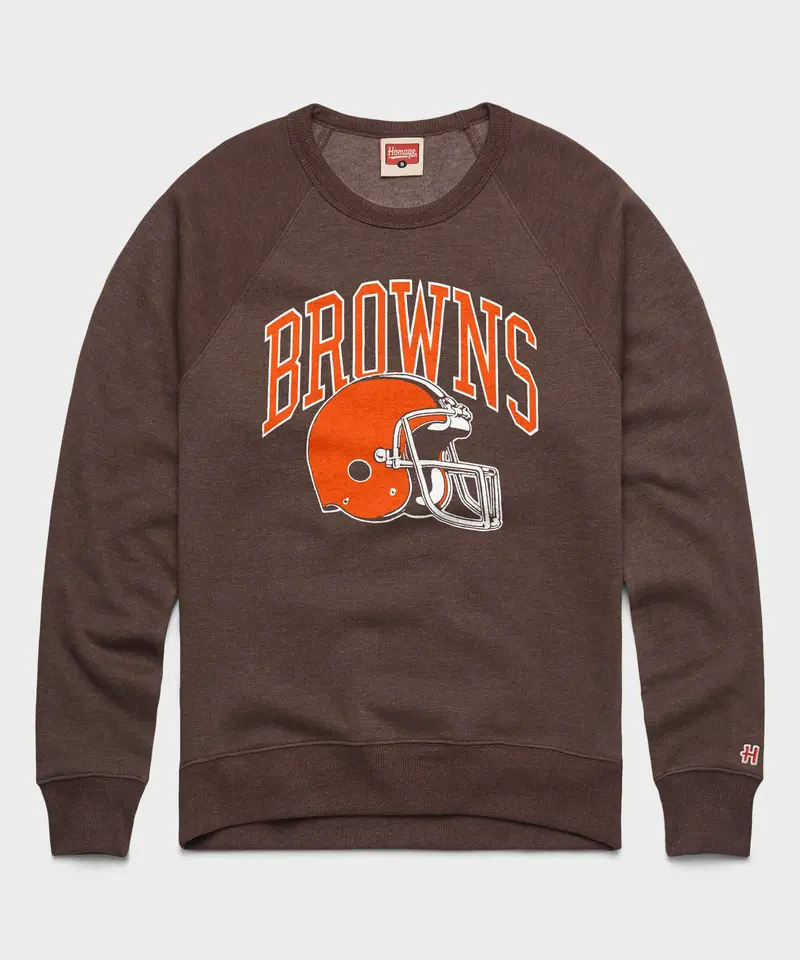 Cleveland Browns Helmet Retro Crewneck 1
