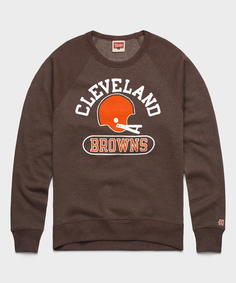 Cleveland Browns Throwback Helmet Crewneck 1