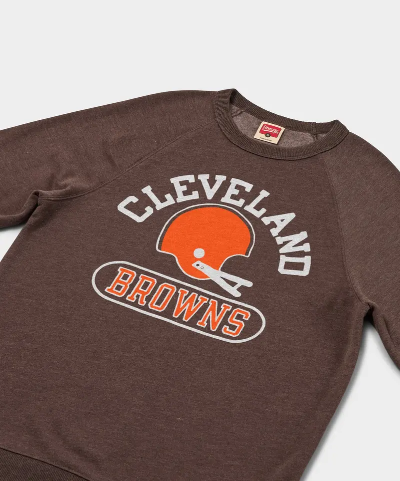Cleveland Browns Throwback Helmet Crewneck 2
