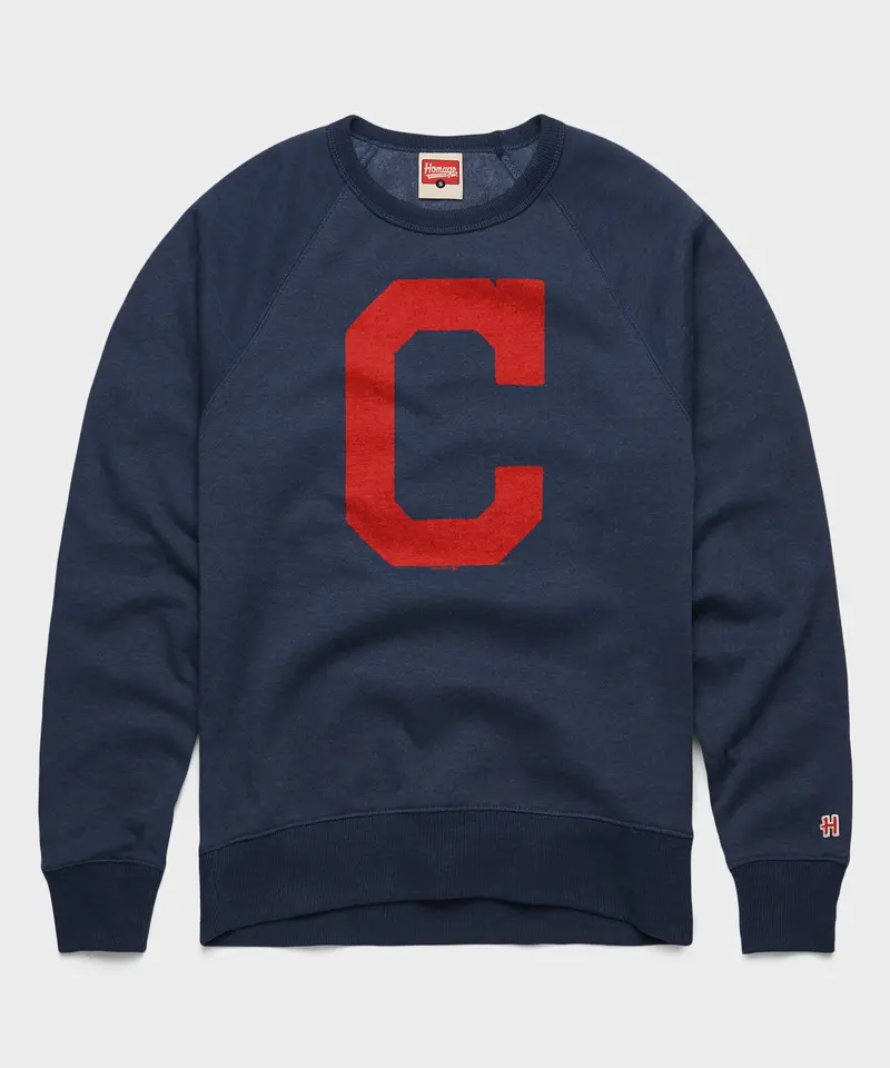Cleveland Indians Cap Logo '08 Crewneck 1