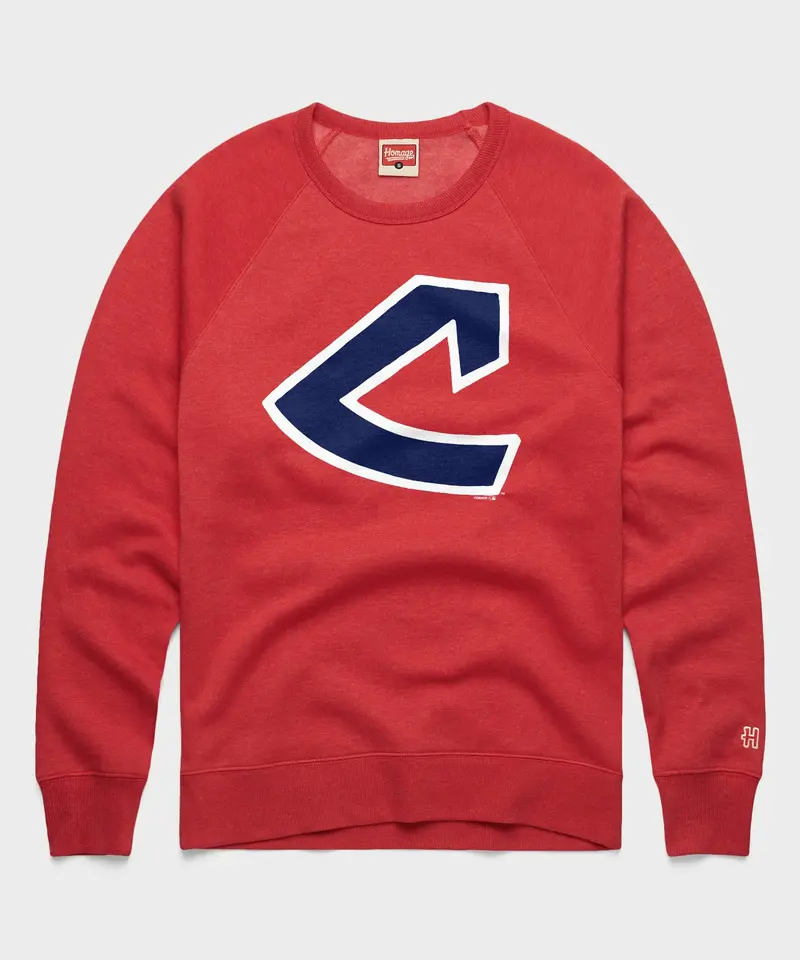 Cleveland Indians Cap Logo '73 Crewneck 1