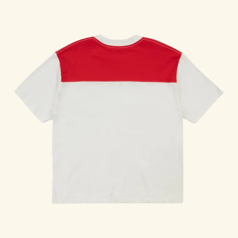 Colorblock Classic Tee (White/Red) 2